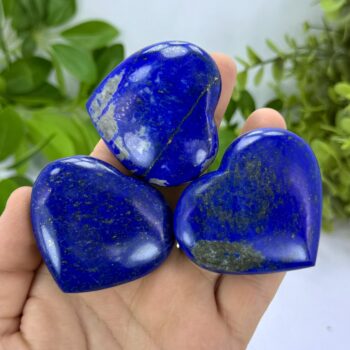 Natural Lapis Lazuli — Polished Heart Stone — 247 Grams — 49x56x16mm To 52x61x18mm